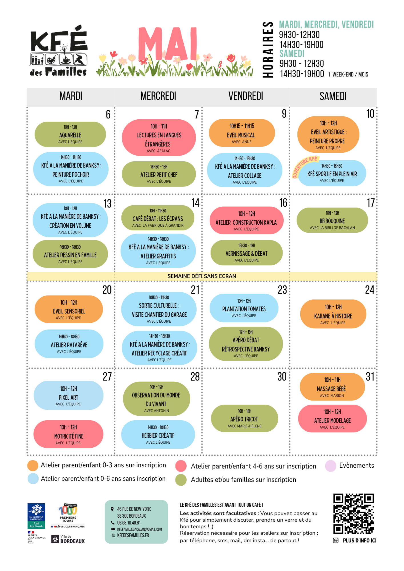 Planning mai 2025